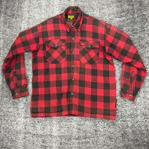 Scorpion EXO Covert Moto Flannel Shacket Men's M Red Black Plaid Kevlar Lining